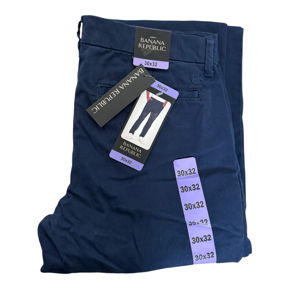 Banana Republic‎ Men’s Chino Pants Size Navy Blue Stretch New 30x32